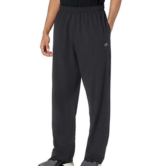 Champion Other - Men's Open Bottom Lightweight Jersey Pant Large Color Black